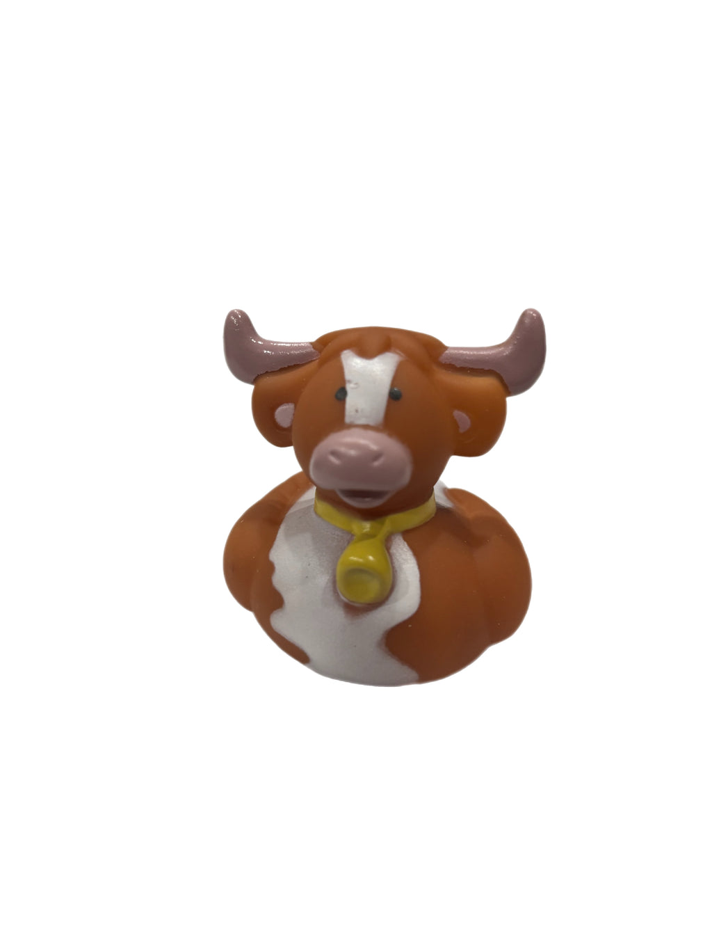 Cow Rubber Duck - Brown & White Splotches