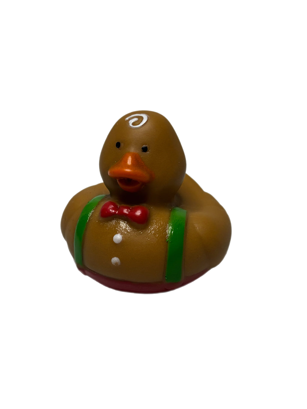 Gingerbread Cookie Duck - Green Suspenders